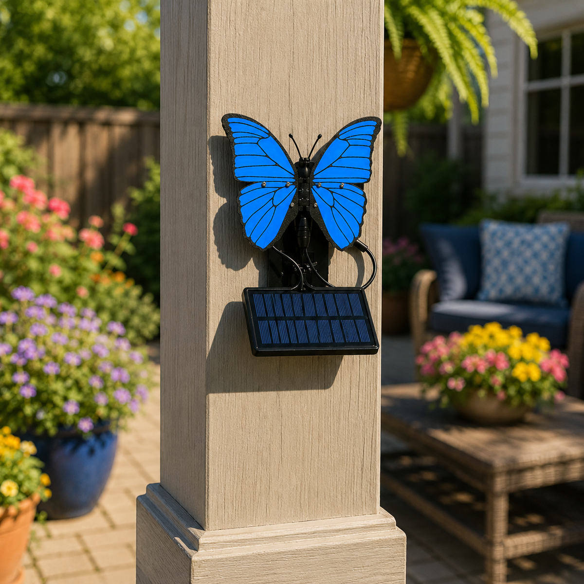 Outdoor Solar Fence Mount Butterfly – Moving Garden Decor