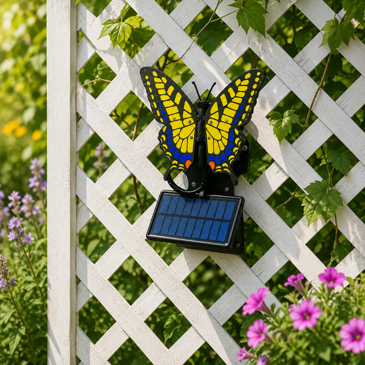 Outdoor Solar Fence Mount Butterfly – Moving Garden Decor