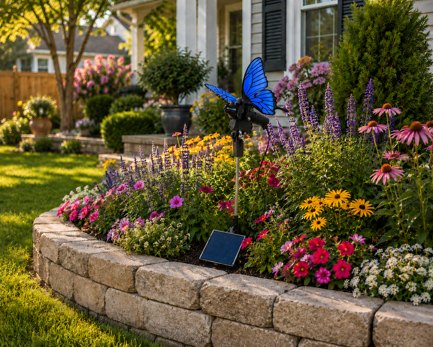 Garden Solar Butterfly – Blue Morpho