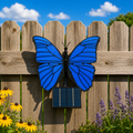 Fence Mount Solar Butterfly - Blue Morpho