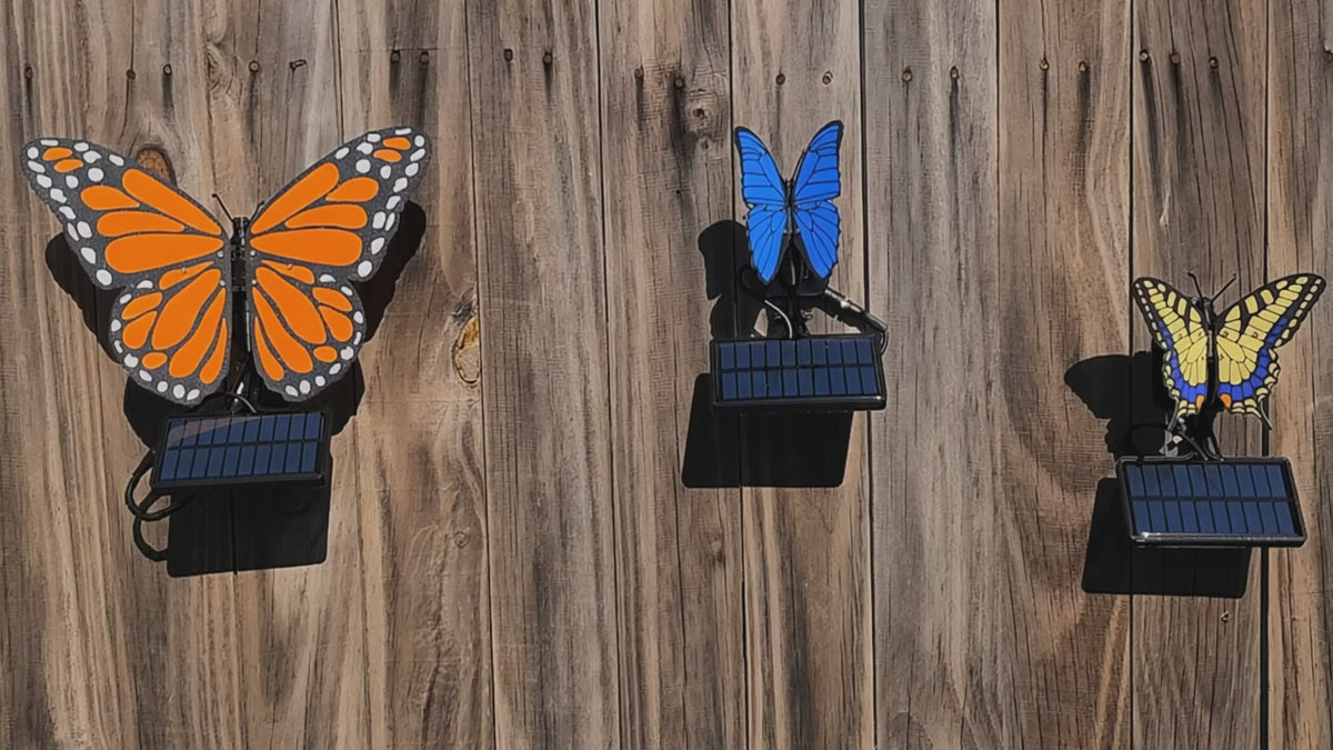 Outdoor Solar Fence Mount Butterfly – Moving Garden Decor